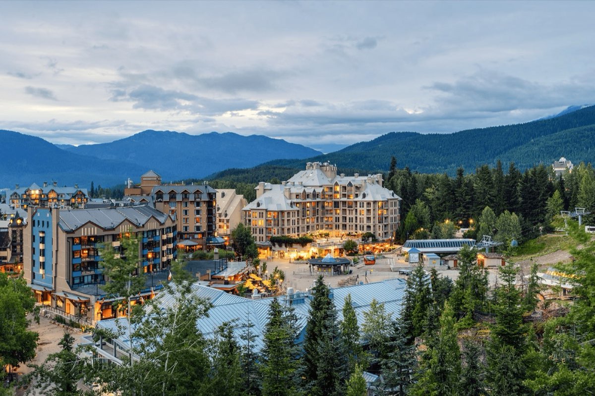 Whistler Village in the mountains